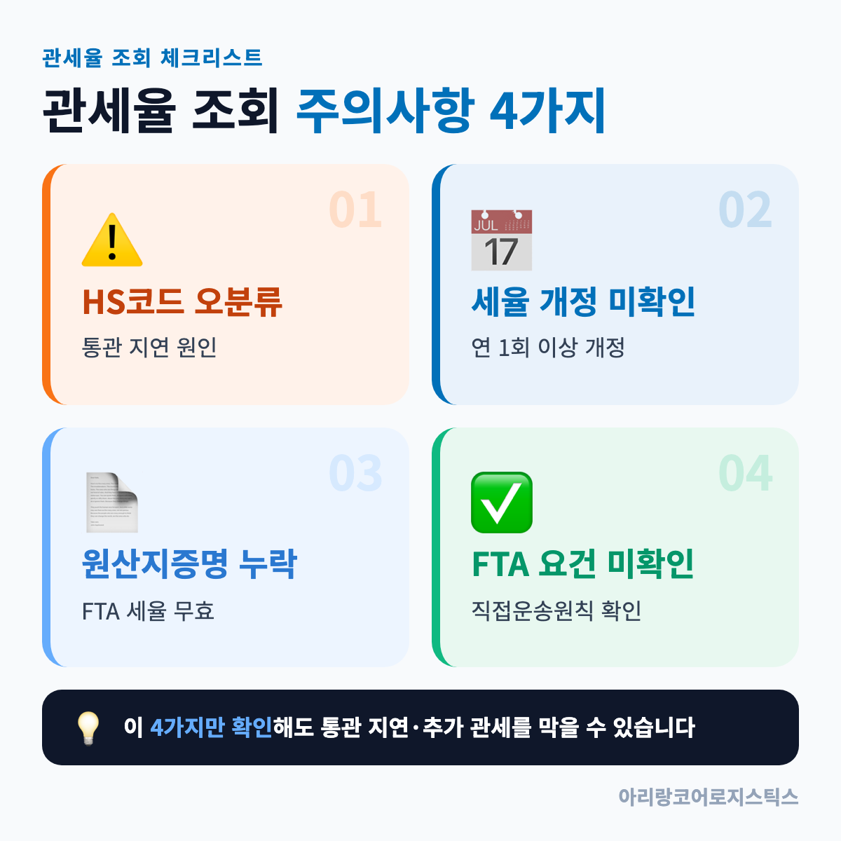 관세율표 조회 시 주의해야 할 4가지 - 중국 수입 관세율표
